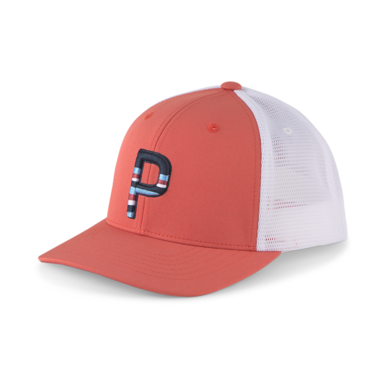 PUMA Golf Puma Sundown Trucker P Snapback Cap 3 PUMA Golf Puma Sundown Trucker P Snapback Cap