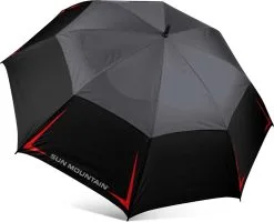 Sun Mountain 68" Manual UV Umbrella -Brands Shop 2021 Umbrella Black Gunmetal Red 09171.1633105546