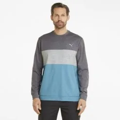 PUMA Golf Puma Cloudspun Colorblock Crewneck -Brands Shop 535458 06 mod01 25686.1679075015