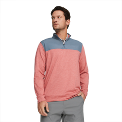 PUMA Golf Puma Cloudspun Colorblock Quarter Zip -Brands Shop 537464 07 mod01 27212.1679075537