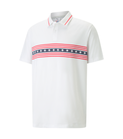 PUMA Golf Puma Volition Freedom Stripe Polo