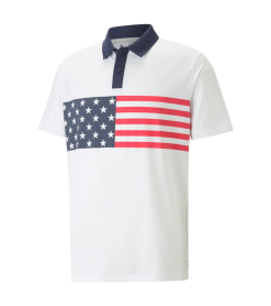 PUMA Golf Puma Volition Stars & Bars Polo