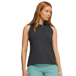 PUMA Golf Puma Womens MATTR Peak Sleeveless Polo -Brands Shop 537486 02 mod01 09636.1679083074
