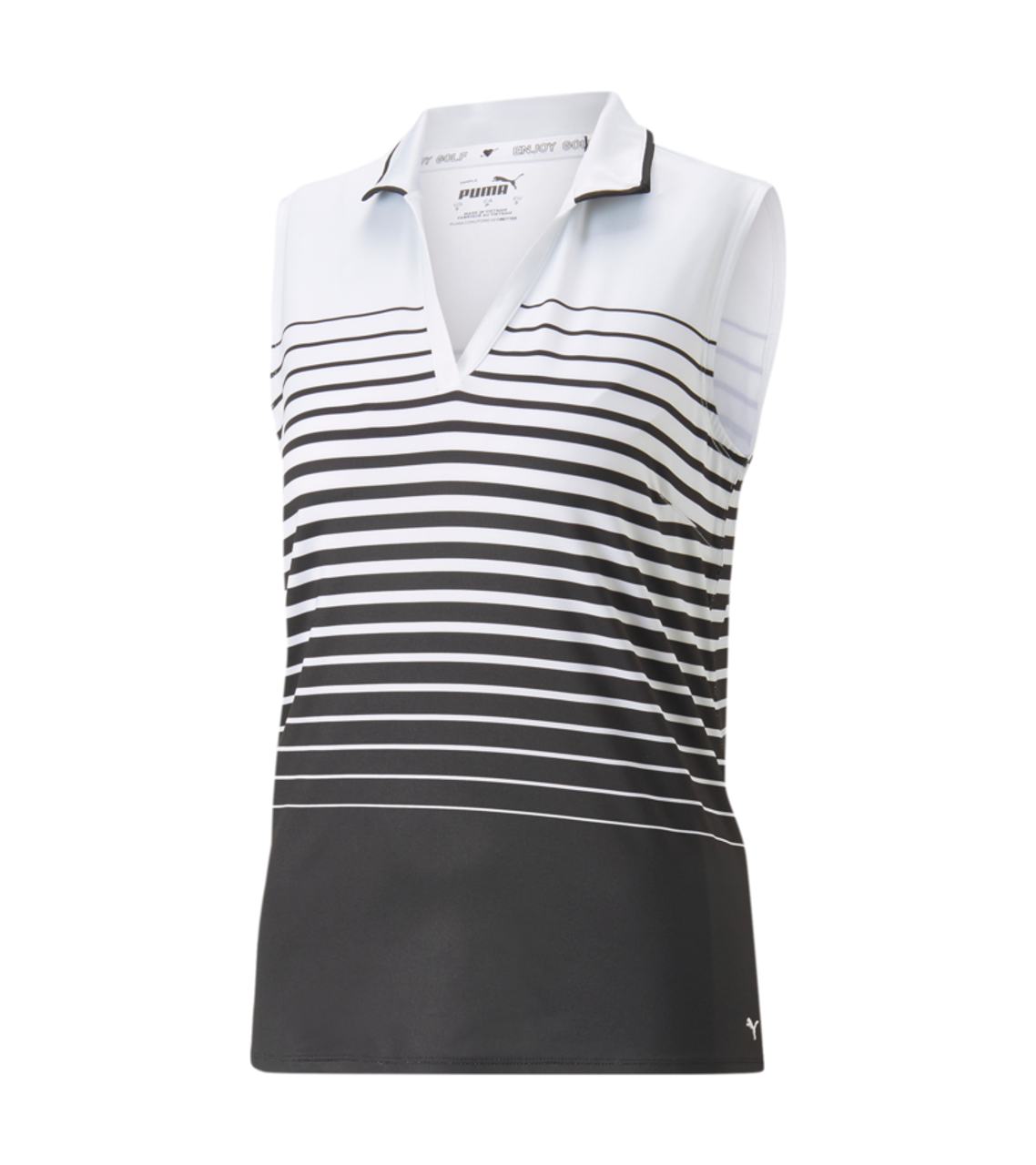 PUMA Golf Puma Womens MATTR Sleeveless Stripe Polo 8 PUMA Golf Puma Womens MATTR Sleeveless Stripe Polo - Image 6