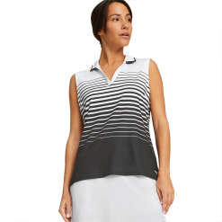 PUMA Golf Puma Womens MATTR Sleeveless Stripe Polo 41 PUMA Golf Puma Womens MATTR Sleeveless Stripe Polo -Brands Shop 537496 01 mod01 15110.1679082957
