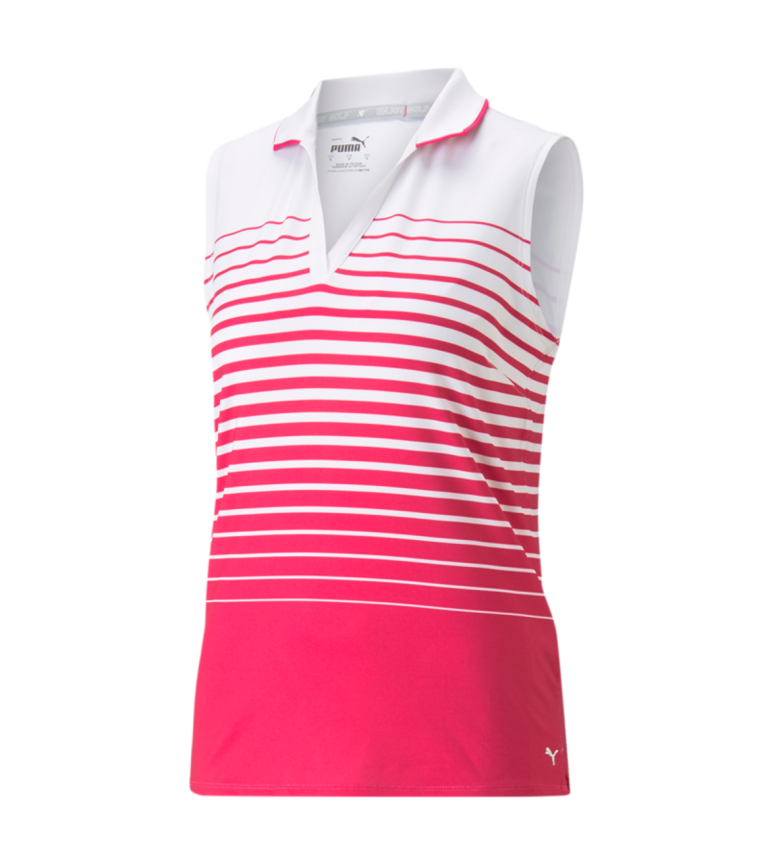 PUMA Golf Puma Womens MATTR Sleeveless Stripe Polo 34 PUMA Golf Puma Womens MATTR Sleeveless Stripe Polo - Image 32