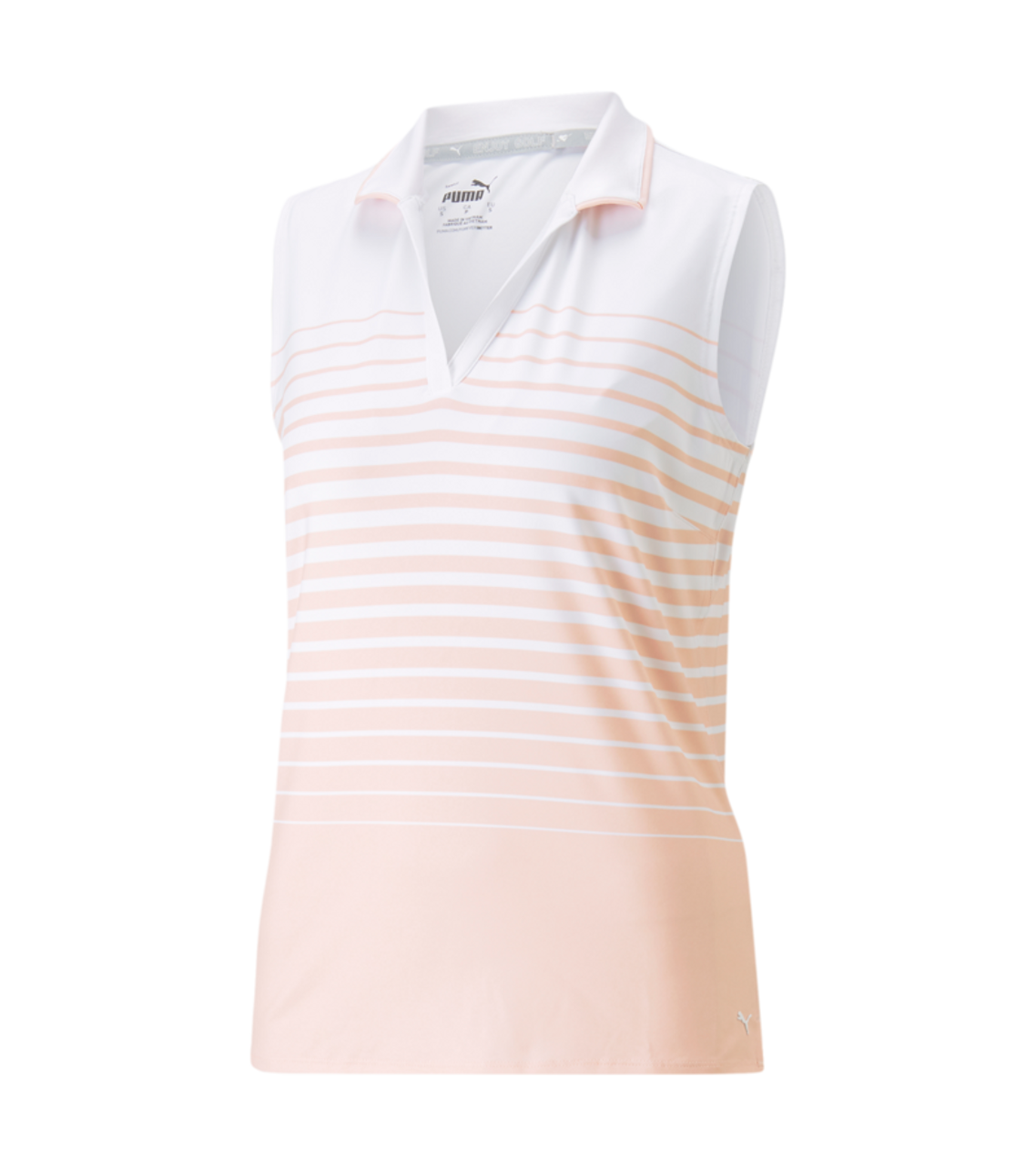 PUMA Golf Puma Womens MATTR Sleeveless Stripe Polo 18 PUMA Golf Puma Womens MATTR Sleeveless Stripe Polo - Image 16