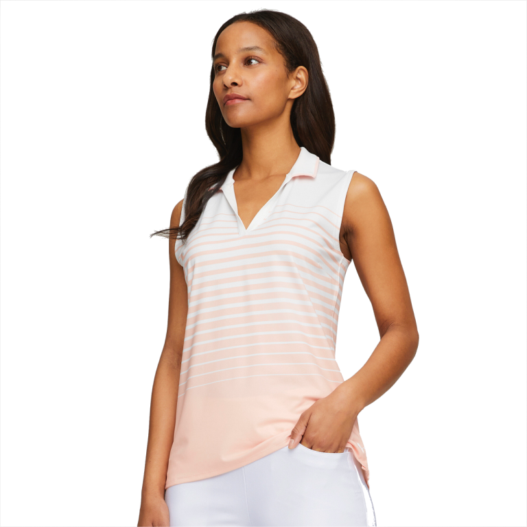 PUMA Golf Puma Womens MATTR Sleeveless Stripe Polo 19 PUMA Golf Puma Womens MATTR Sleeveless Stripe Polo - Image 17