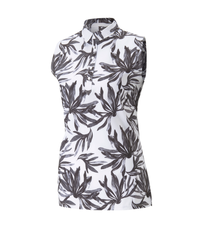 PUMA Golf Puma Womens Palm Sleeveless Polo 3 PUMA Golf Puma Womens Palm Sleeveless Polo