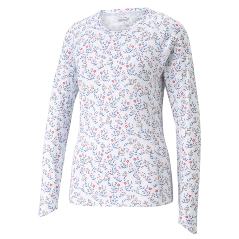 PUMA Golf Puma Womens You-V Micro Floral Crew 3 PUMA Golf Puma Womens You-V Micro Floral Crew