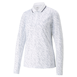 PUMA Golf Puma Womens You-V Whitewater Long Sleeve Polo -Brands Shop 539036 01 93611.1673979743