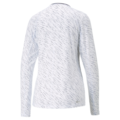PUMA Golf Puma Womens You-V Whitewater Long Sleeve Polo -Brands Shop 539036 01 bv 94170.1673979748