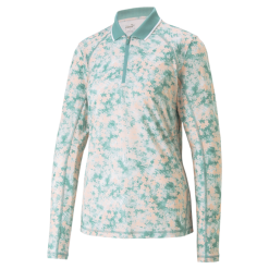 PUMA Golf Puma Womens You-V Stillwater Long Sleeve Polo