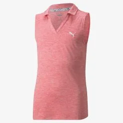 PUMA Golf Puma Girls Sleeveless Heather Polo -Brands Shop 579314 21 1 94797.1665507444