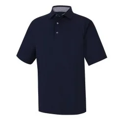 FootJoy Golf FootJoy ProDry Solid Lisle Golf Shirt With Stripe Accent -Brands Shop FJ 32914 01 46649.1675966578