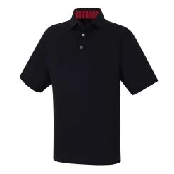 FootJoy Golf FootJoy ProDry Solid Lisle Golf Shirt With Stripe Accent -Brands Shop FJ 32980 01 25623.1675966578