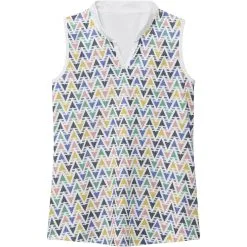 Adidas Golf Adidas Girls Heat.RDY Printed Sleeveless Polo