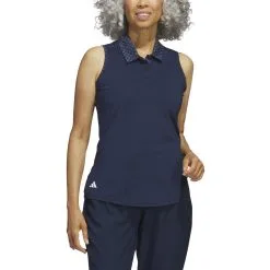 Adidas Golf Adidas Womens Ultimate 365 Printed Sleeveless Polo 2.0