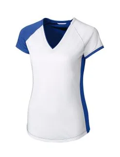 Cutter & Buck Ladies Presley V-Neck Shirt -Brands Shop LBK00013 TBL MANN HG 90595.1649713683