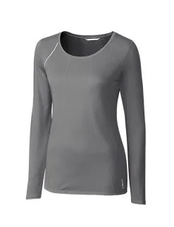 Cutter & Buck Ladies Long Sleeve Jaimie Scoop Neck Shirt -Brands Shop LBK00014 EG MANN HG 34128.1649713417