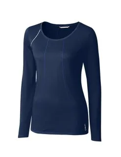 Cutter & Buck Ladies Long Sleeve Jaimie Scoop Neck Shirt -Brands Shop LBK00014 NA MANN HG 47487.1649713417