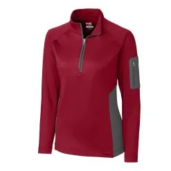 Cutter & Buck Ladies Shaw Hybrid Half Zip -Brands Shop LCK08666 CHT MANN HG 32750.1649799506