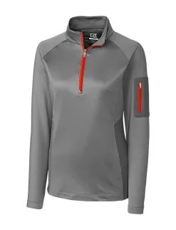 Cutter & Buck Ladies Shaw Hybrid Half Zip -Brands Shop LCK08666 OXCLO MANN HG 53324.1649799506
