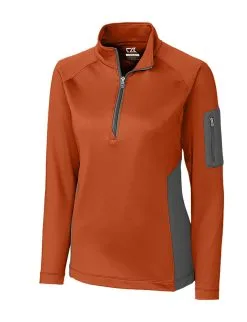 Cutter & Buck Ladies Shaw Hybrid Half Zip -Brands Shop LCK08666 TXO MANN HG 98757.1649799506