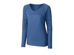 Cutter & Buck Ladies Long Sleeve Victory V-Neck Shirt -Brands Shop LCK08701 TBL MANN HG 87318.1649712076