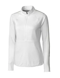 Cutter & Buck Ladies Pennant Sport 3/4 Zip Top -Brands Shop LCK08717 WH MANN HG 85885.1649798504