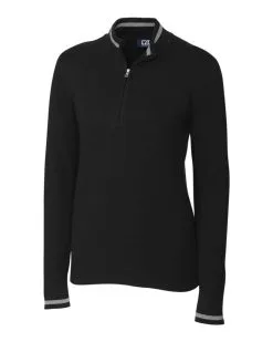 Cutter & Buck Ladies Lakemont Tipped Half Zip -Brands Shop LCS00005 BL MANN HG 25572.1669056891