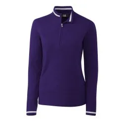 Cutter & Buck Ladies Lakemont Tipped Half Zip -Brands Shop LCS00005 CLP MANN HG 95204.1669056891