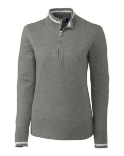 Cutter & Buck Ladies Lakemont Tipped Half Zip -Brands Shop LCS00005 GH MANN HG 63695.1669056891