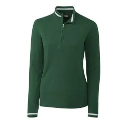 Cutter & Buck Ladies Lakemont Tipped Half Zip -Brands Shop LCS00005 HT MANN HG 97992.1669056891