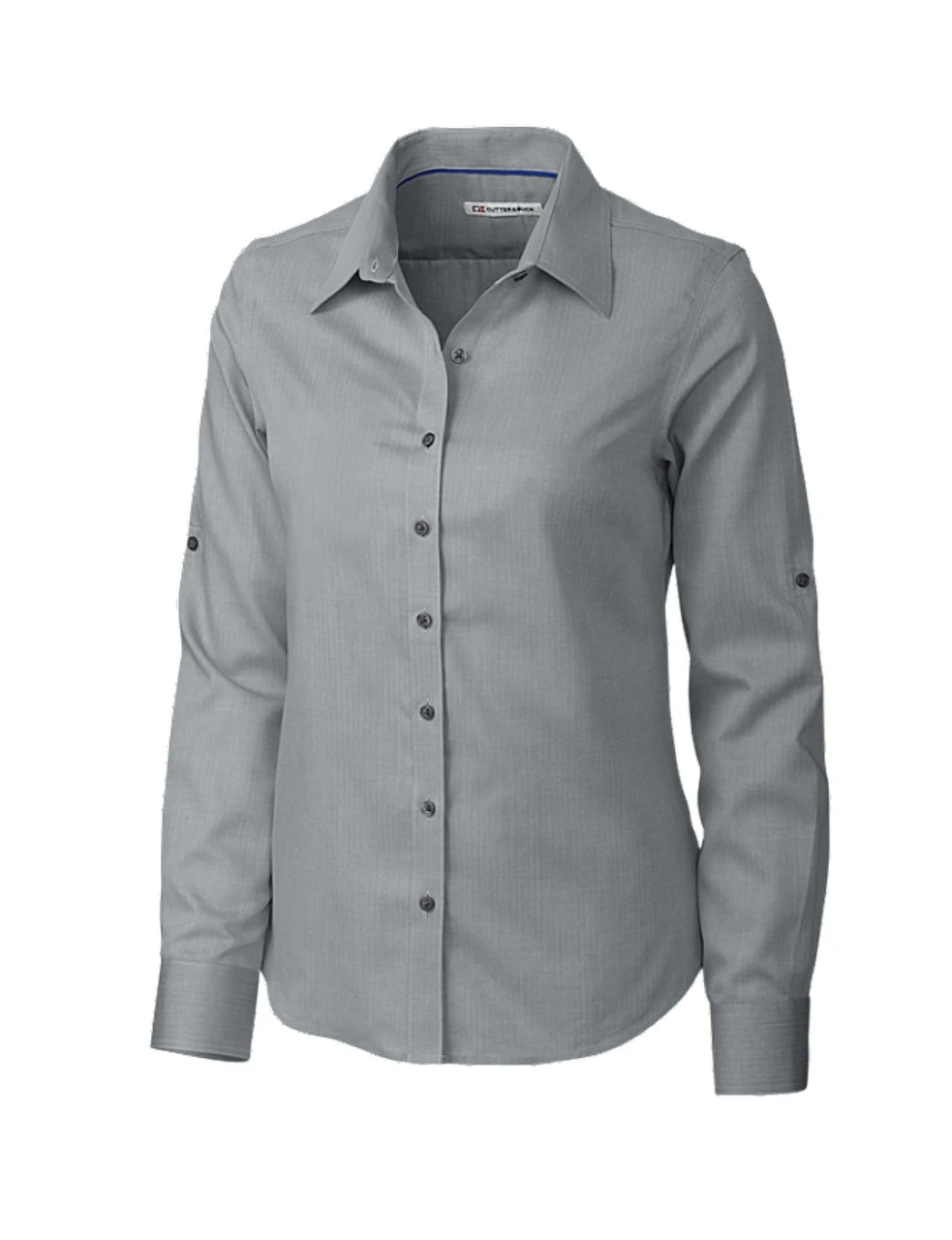 Cutter & Buck Women's Long Sleeve Epic Easy Care Mini Herringbone 4 Cutter & Buck Women's Long Sleeve Epic Easy Care Mini Herringbone - Image 2