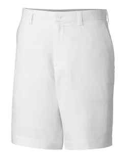 Cutter & Buck DryTec White Bainbridge Flat Front Short - Big & Tall