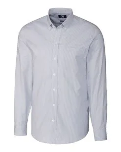 Cutter & Buck Long Sleeve Tailored Fit Stretch Oxford Stripe Shirt -Brands Shop MCW00142 LTB MANN HG 54478.1668810610