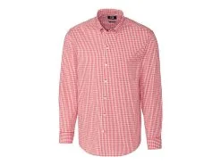 Cutter & Buck Long Sleeve Stretch Gingham - Big & Tall