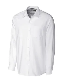 Cutter & Buck Men's Long Sleeve Tailored Fit Spread Nailshead -Brands Shop MCW09474 WH MANN HG 57382.1668552208