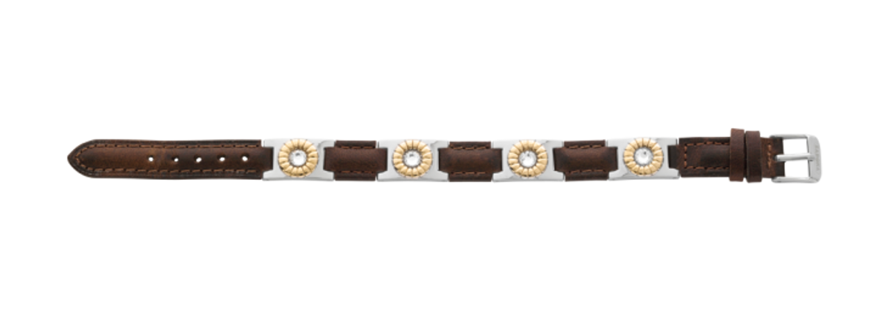 Sabona Brown Leather Gem Duet Magnetic Bracelet 4 Sabona Brown Leather Gem Duet Magnetic Bracelet - Image 2
