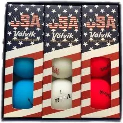Volvik Golf Balls Volvik Vivid Limited Edition USA Red White & Blue 9 Pack Golf Balls
